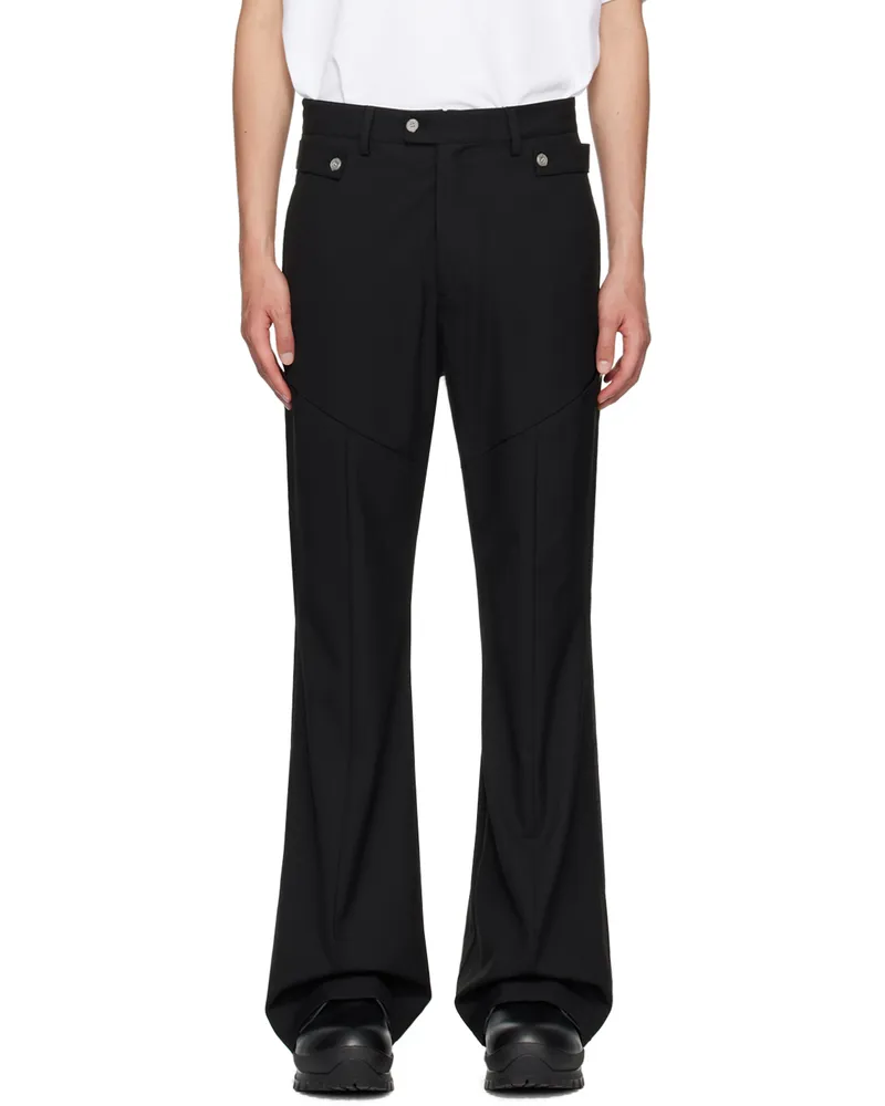 C2H4 Black Wide Leg Cargo Pants Solemn