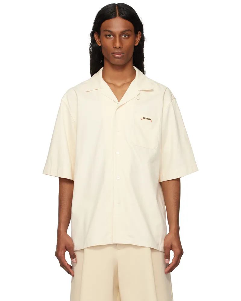 Marni Off-White Denim Bowling Shirt 00w08
