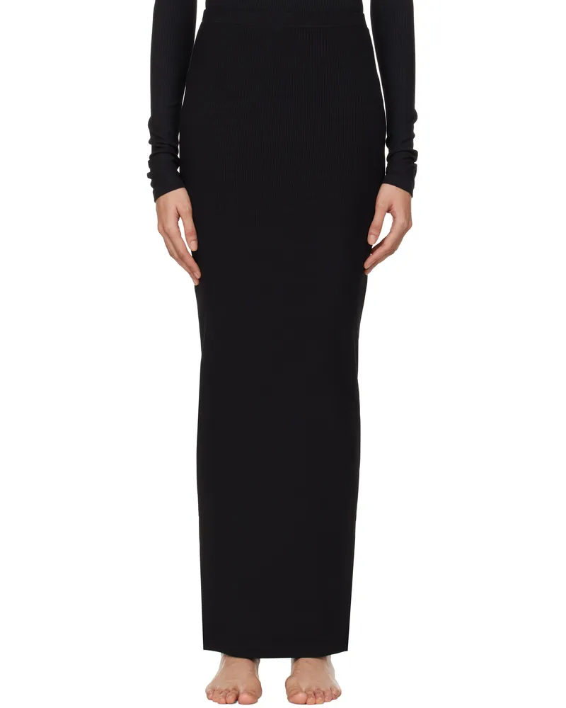 SKIMS Black Soft Lounge Long Maxi Skirt Onyx