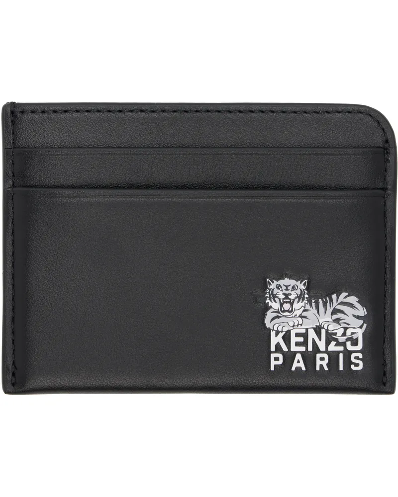 Kenzo Black Kenzo Paris Happy Tiger Card Holder Black
