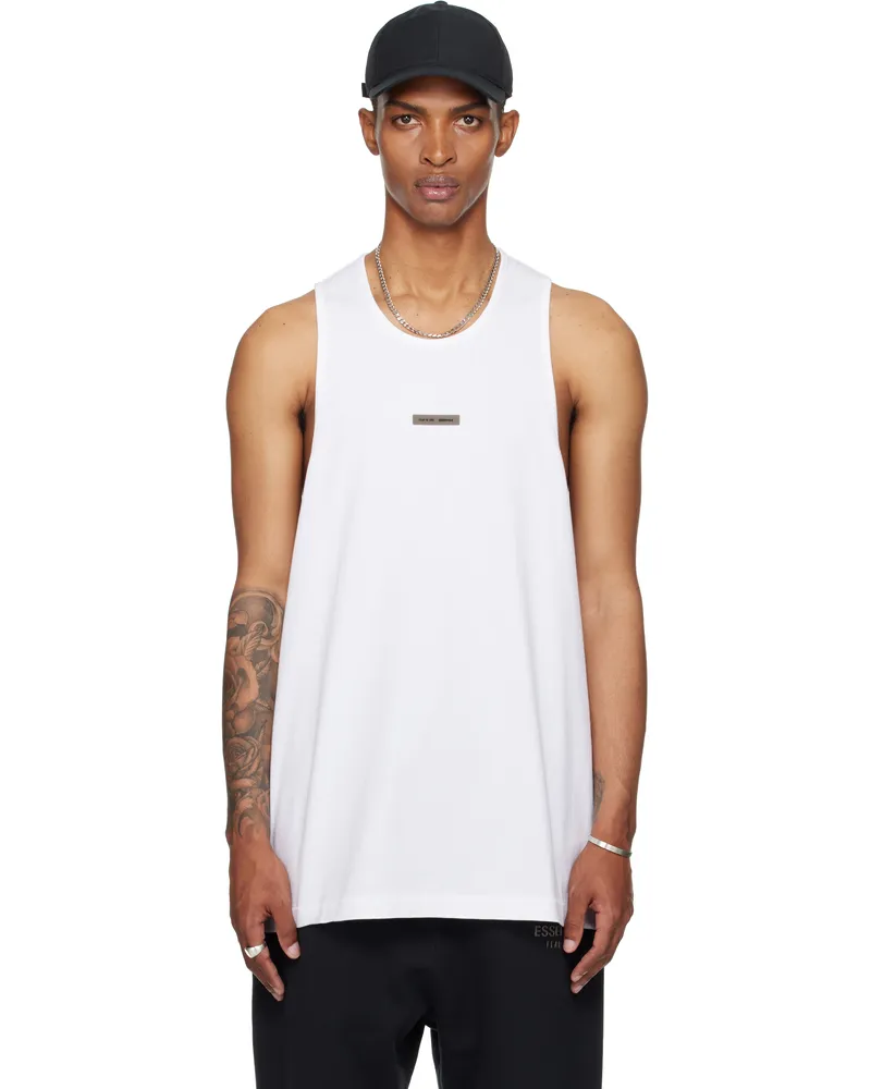 Fear of God White Vintage Fit Tank Top Bright