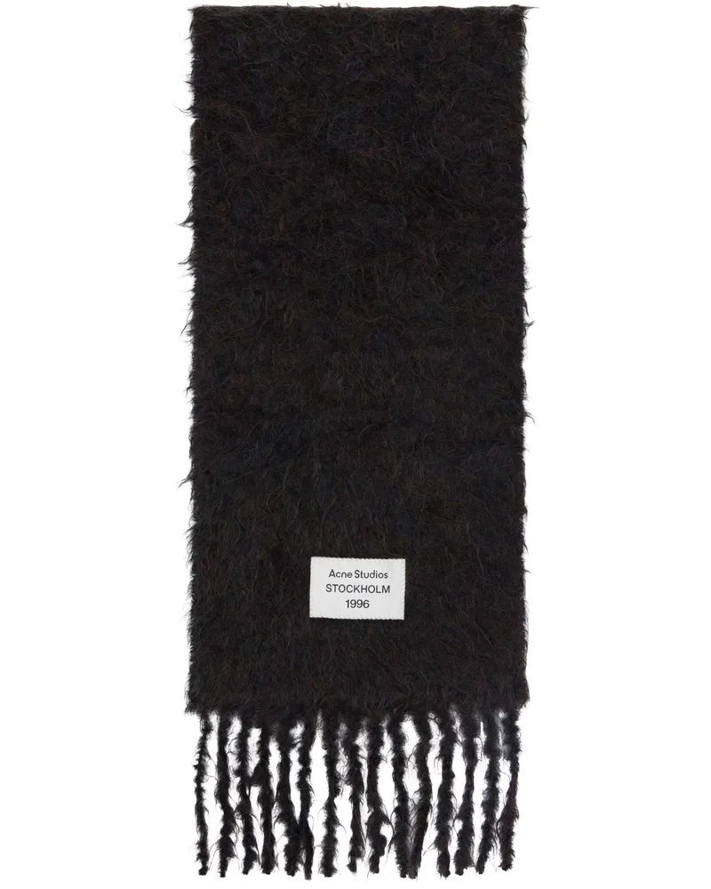 Acne Studios Black Mohair & Wool Scarf 975