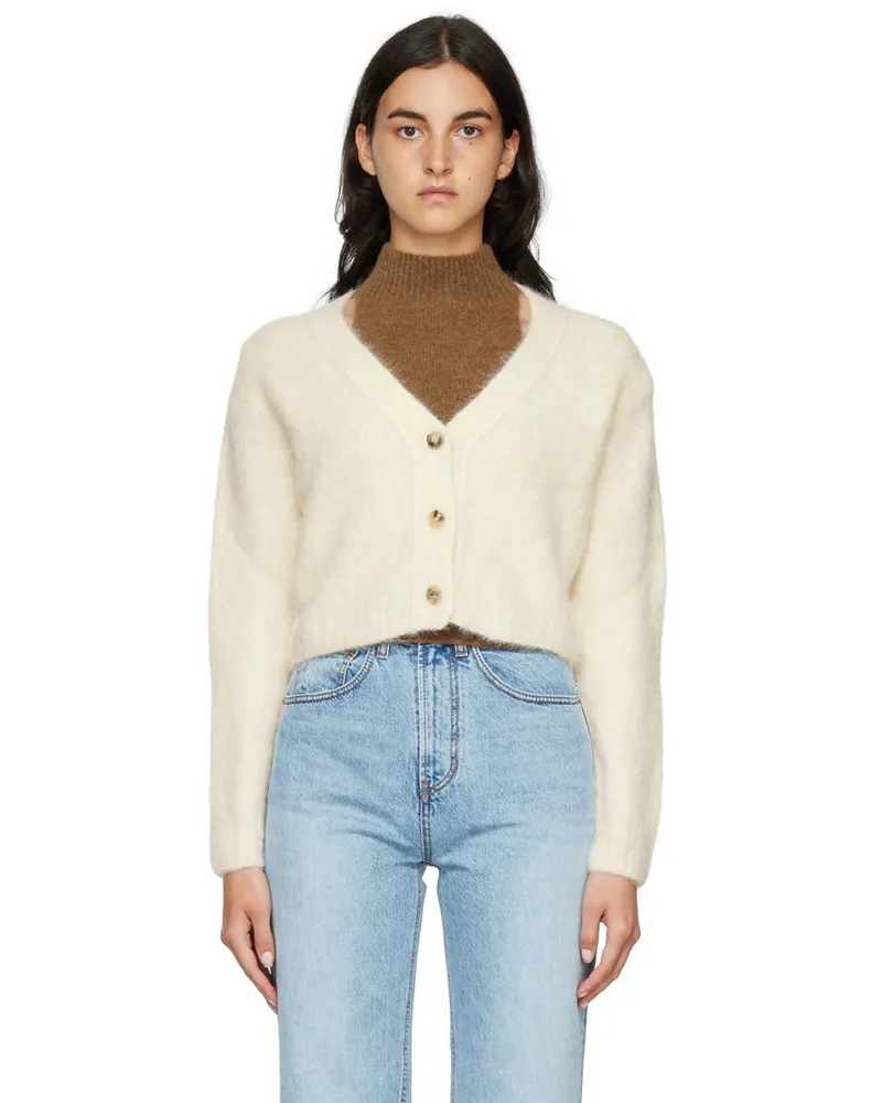 Arch The SSENSE Exclusive Off-White Cropped Cardigan Off