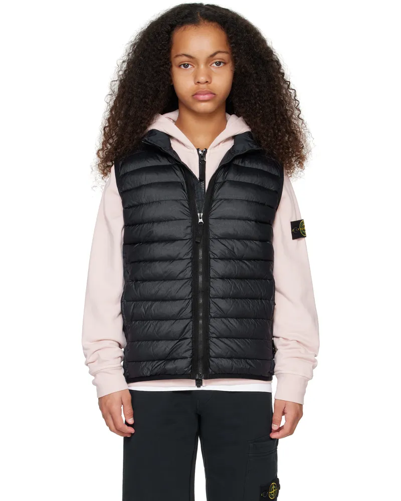 Stone Island Kids Navy G0224 Loom Woven Chambers R-Nylon Down Vest V0020