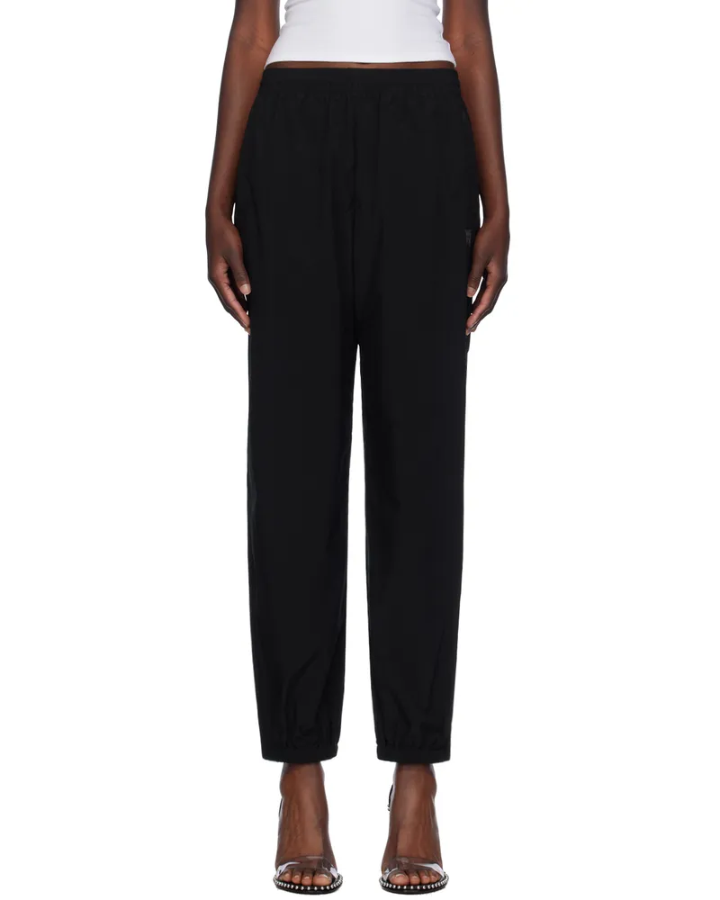 Alexander Wang Black Water-Resistant Track Pants Black