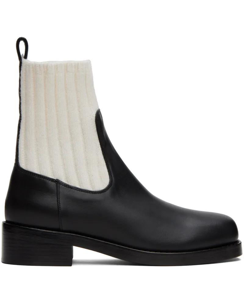 Gabriela Hearst Black & White Hobbes Boots Blw