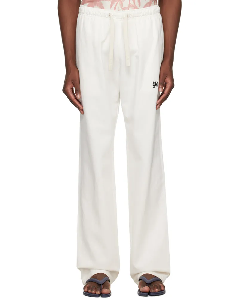 Palm Angels Off-White Monogram Travel Sweatpants Off