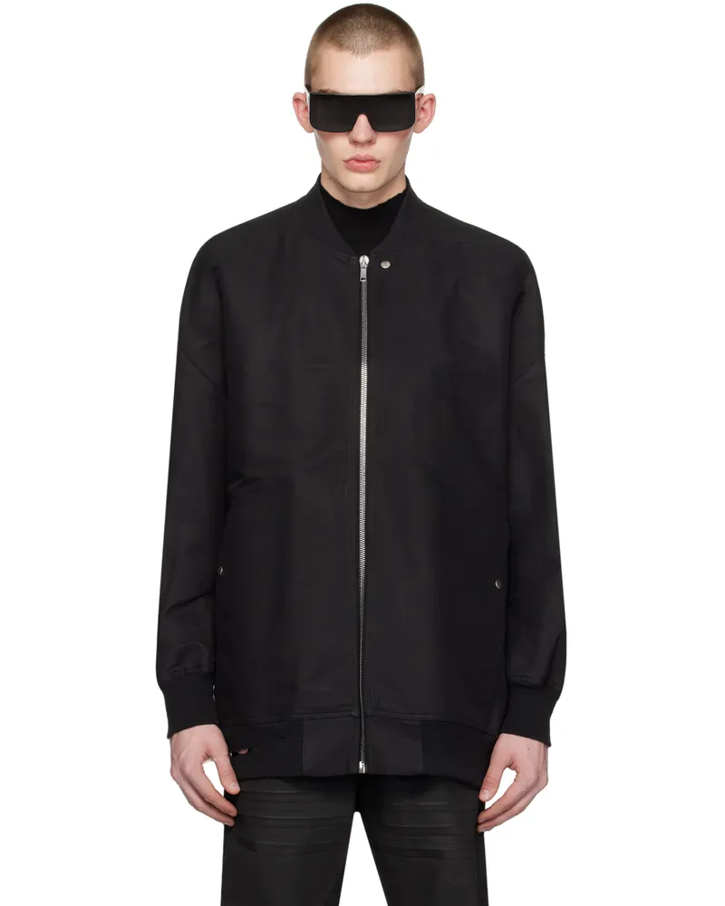 Rick Owens Black Jumbo Peter Bomber Jacket