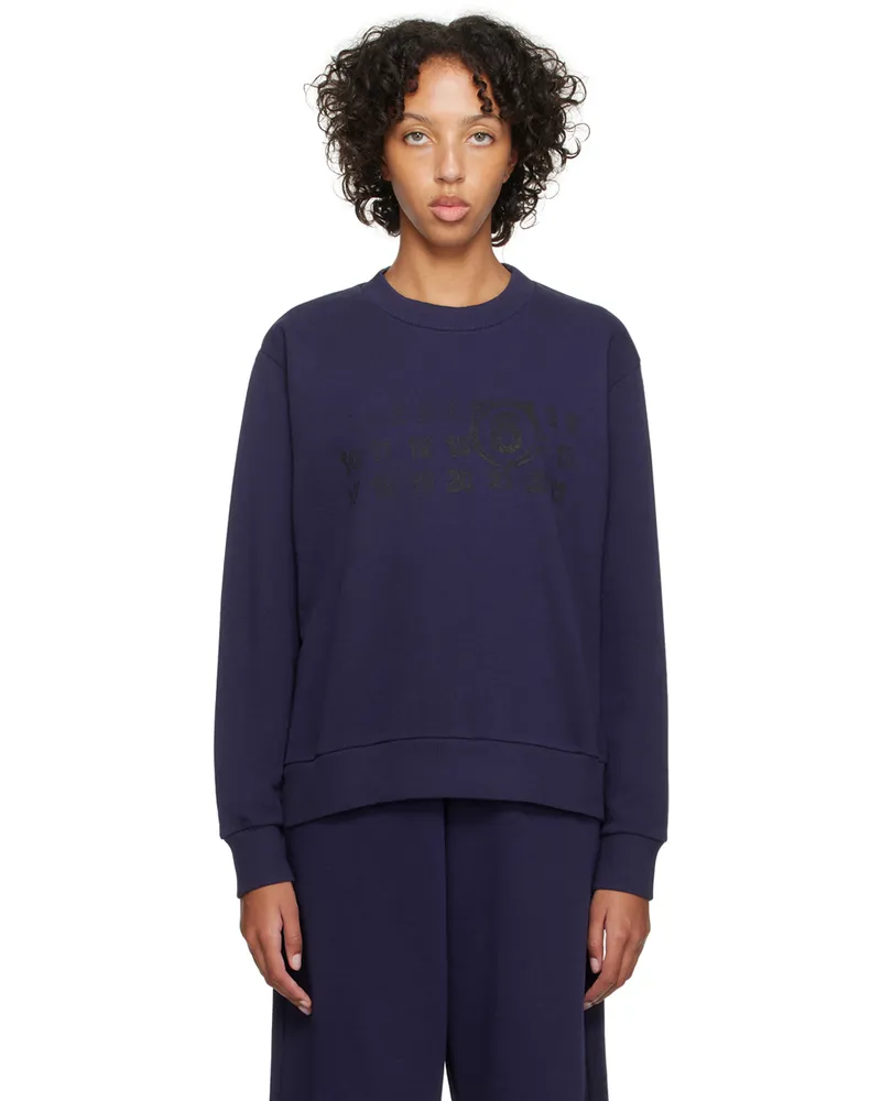 Maison Margiela Blue Printed Sweatshirt 478