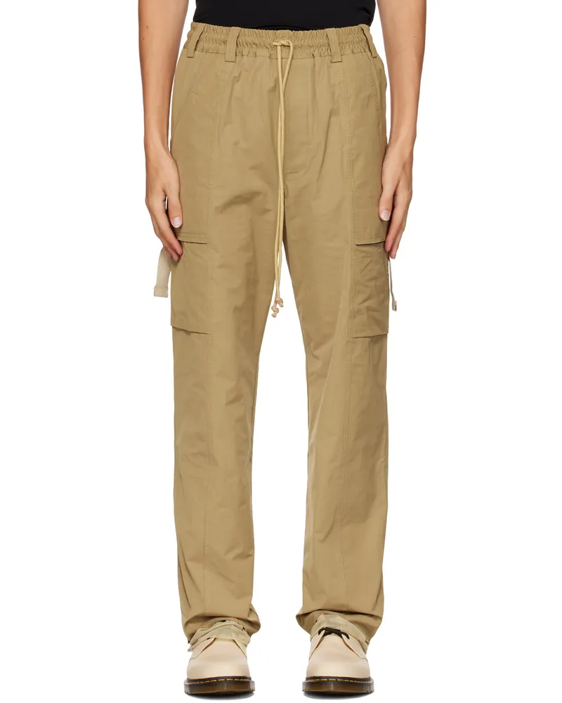 Song For The Mute Tan Drawstring Cargo Pants Camel