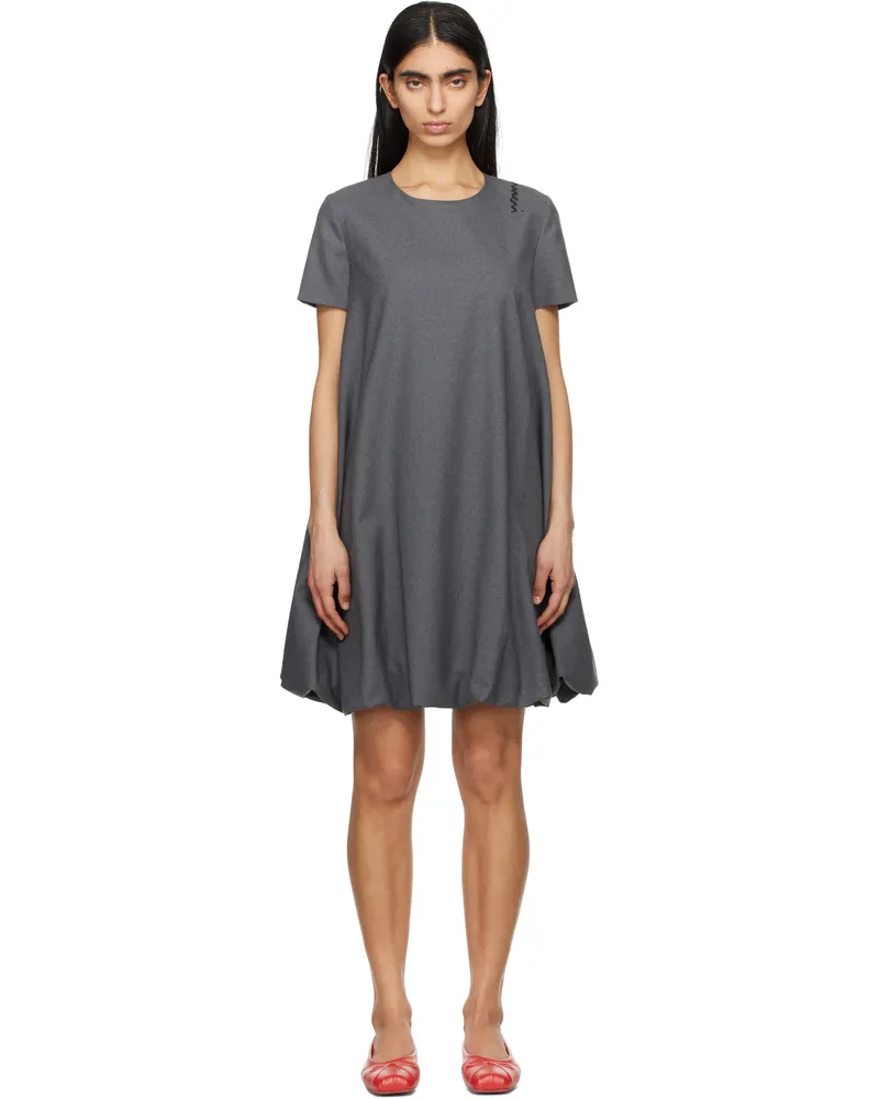 Marni Gray Wool Minidress 00n60