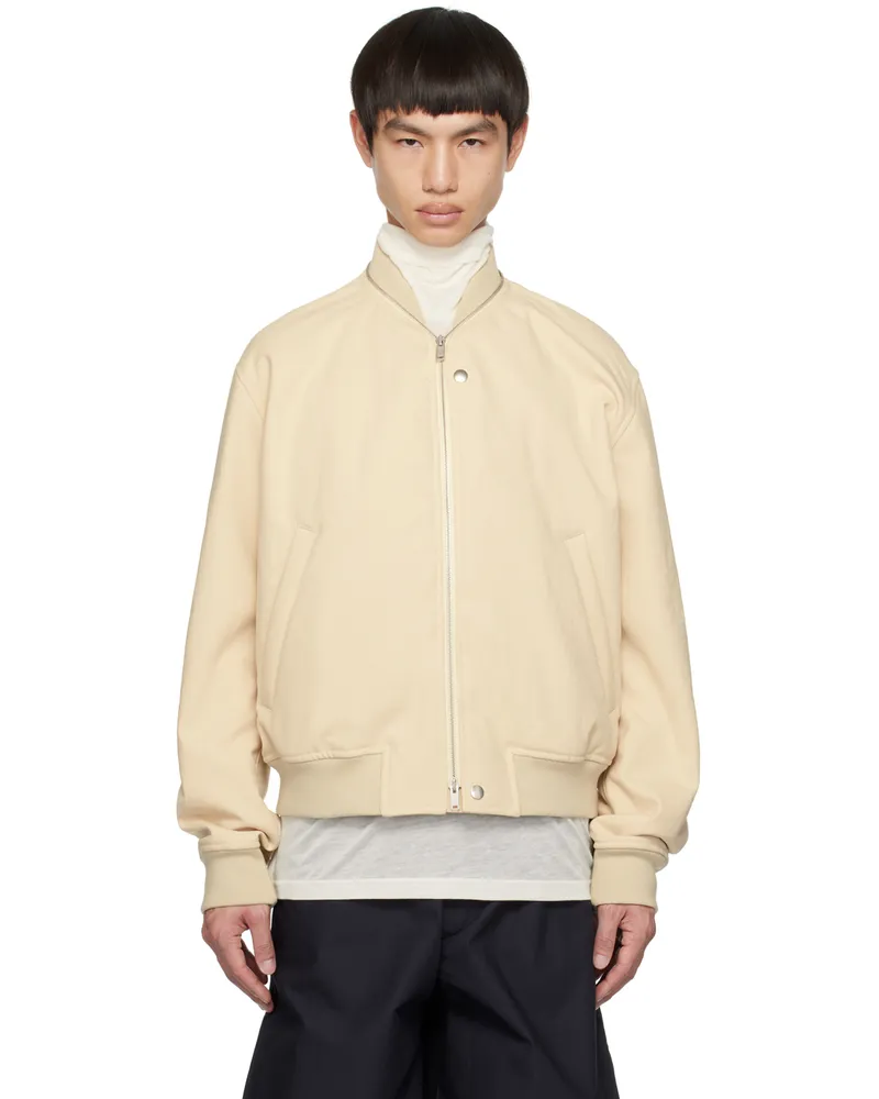 Jil Sander Yellow Extended Zip Bomber Jacket 338