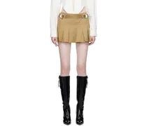 Beige Safety Slider Miniskirt