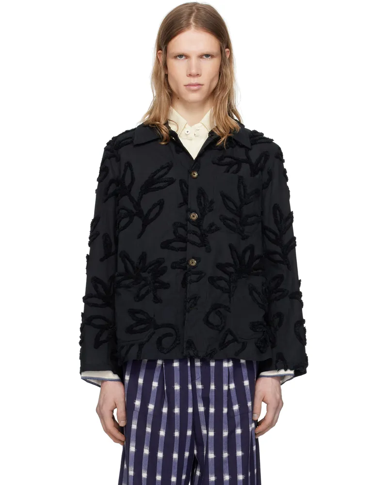 HARAGO Black Chore Jacket Black
