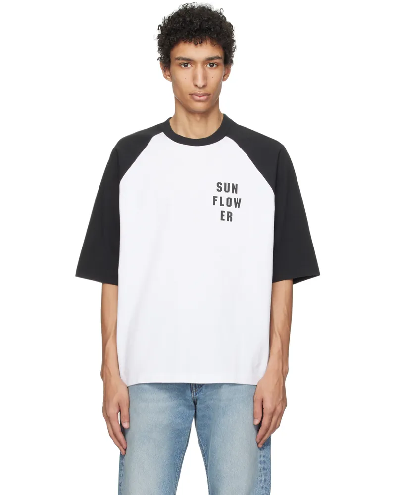 Sunflower White & Black Baseball T-Shirt 999