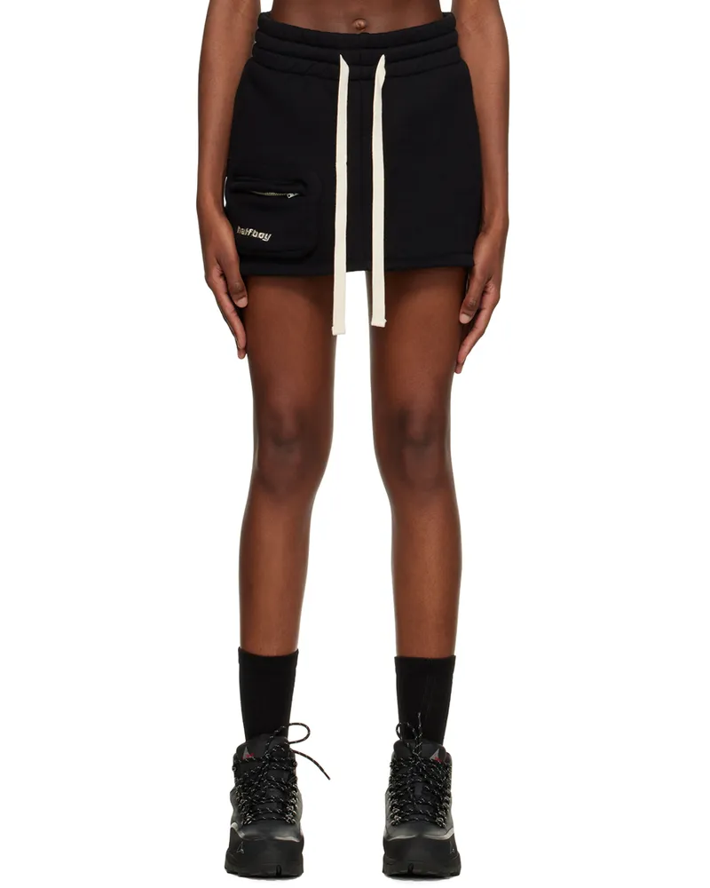 HALFBOY Black Pocket Miniskirt Black