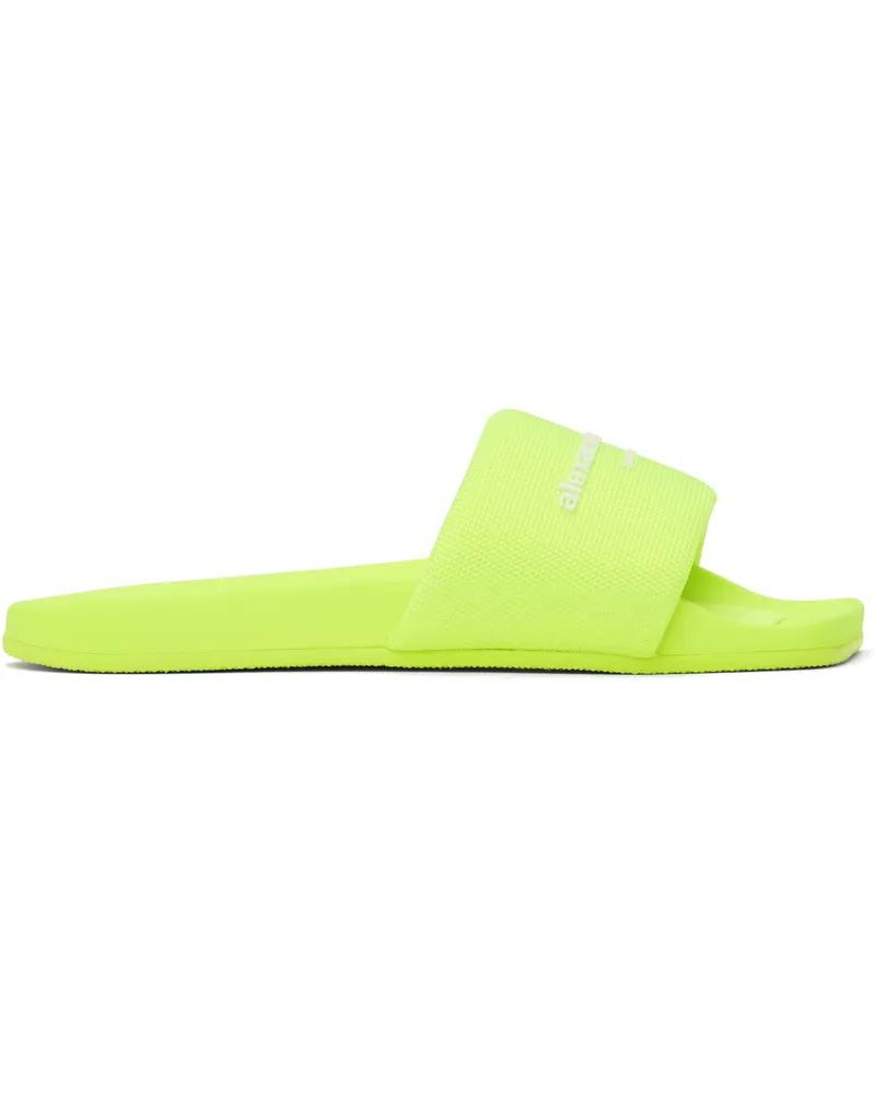 Alexander Wang Yellow AW Pool Slides Fluo