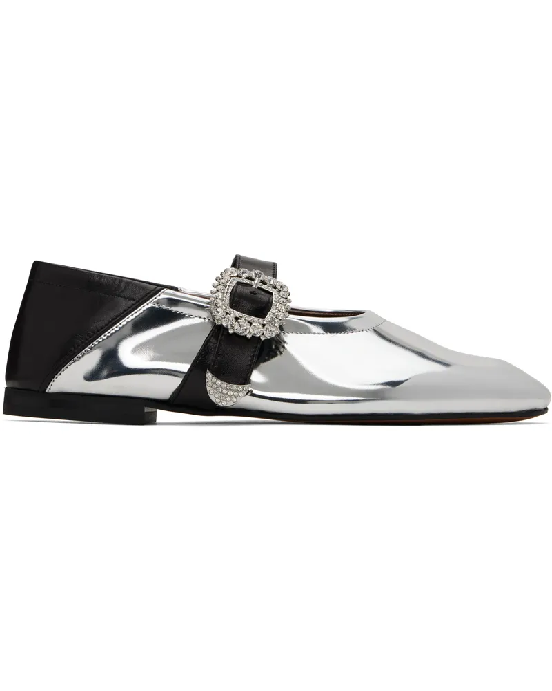 Wales Bonner Silver Glide Ballerina Flats 20060