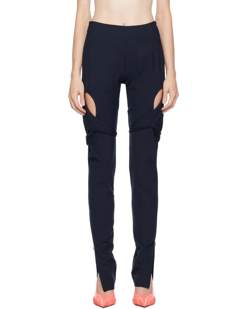 OTTOLINGER Navy Fitted Loop Trousers Navy
