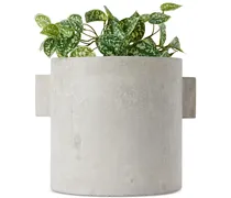 Gray Round Natural Pot