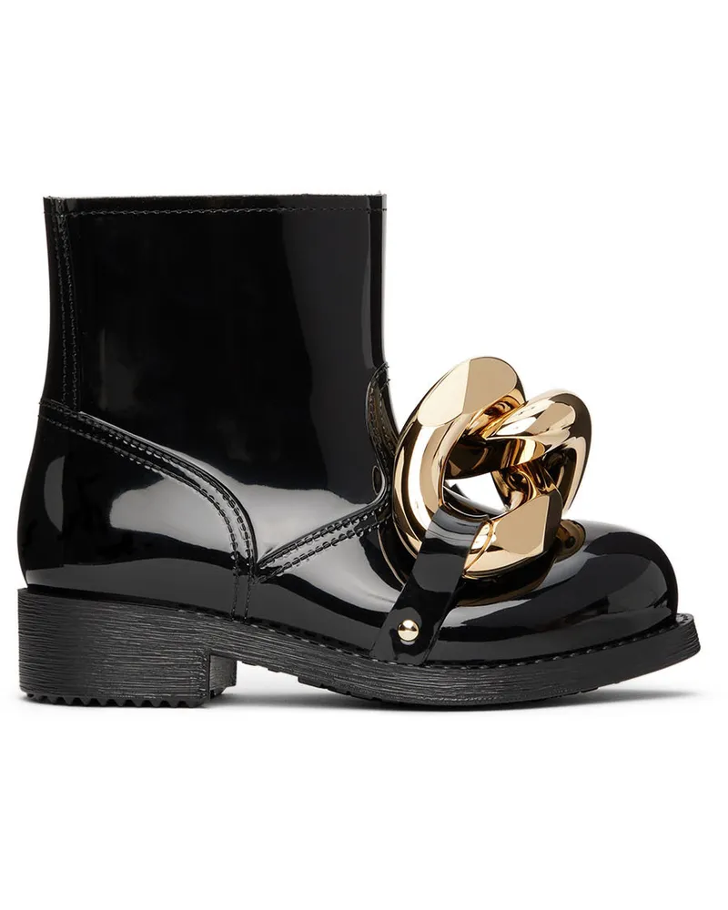 J.W.Anderson Black Chain Rubber Boots 001