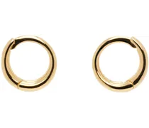 Gold Small Nouveau Hoop Earrings