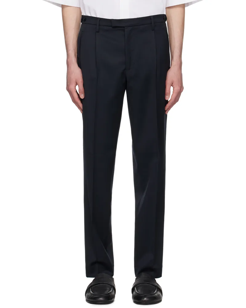 BARENA Navy Masco Novento Trousers Navy