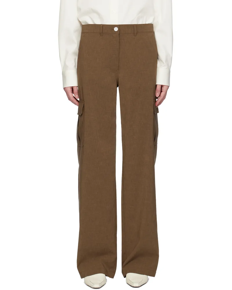 Theory Brown Six-Pocket Cargo Pants Dej