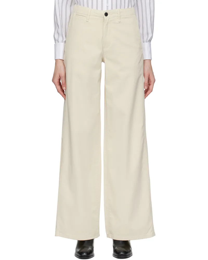 Rag & Bone Off-White Sofie Trousers Turtledove