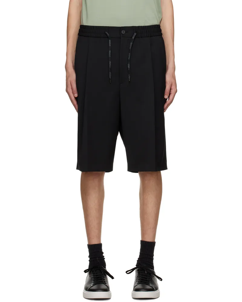 HUGO BOSS Black Relaxed-Fit Shorts 001-