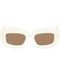 Loewe Off-White Smooth Pavé Screen Sunglasses 25e