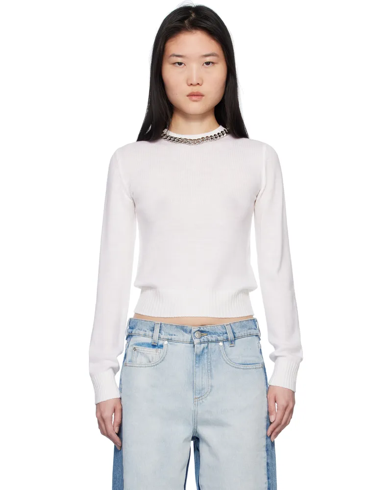 Stella McCartney Off-White Falabella Chain Fine-Knit Sweater 9500