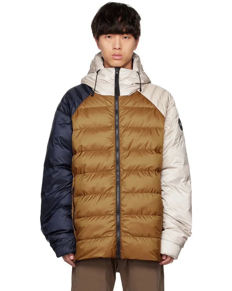 Canada Goose Tan & Navy Legacy Reversible Down Jacket Black