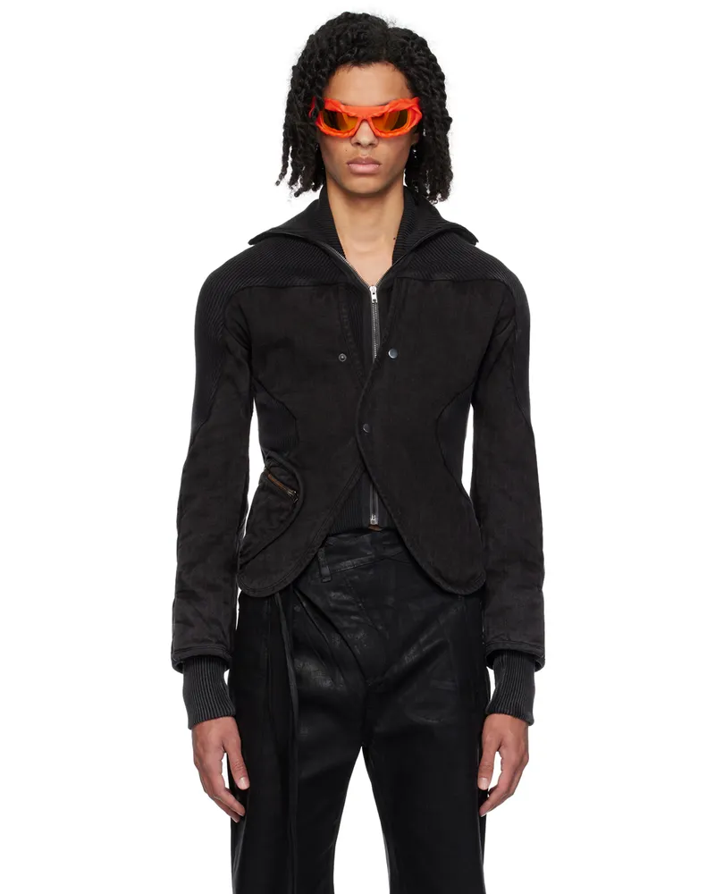 OTTOLINGER Black Silhouette Denim Jacket Black