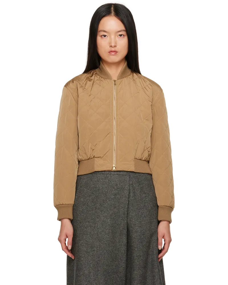 Max Mara Brown Fachiro Bomber Camel