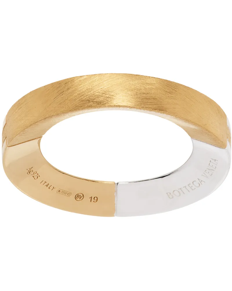 Bottega Veneta Gold & Silver Band Ring 8119