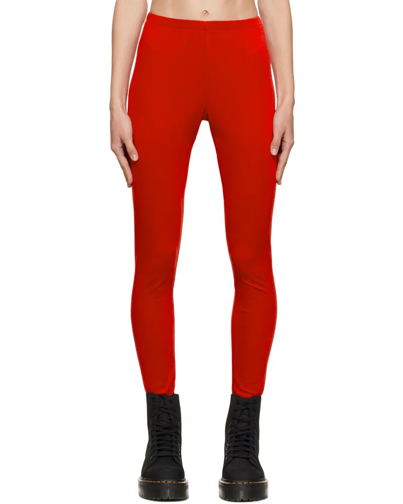 Junya Watanabe Red Elasticized Leggings 3