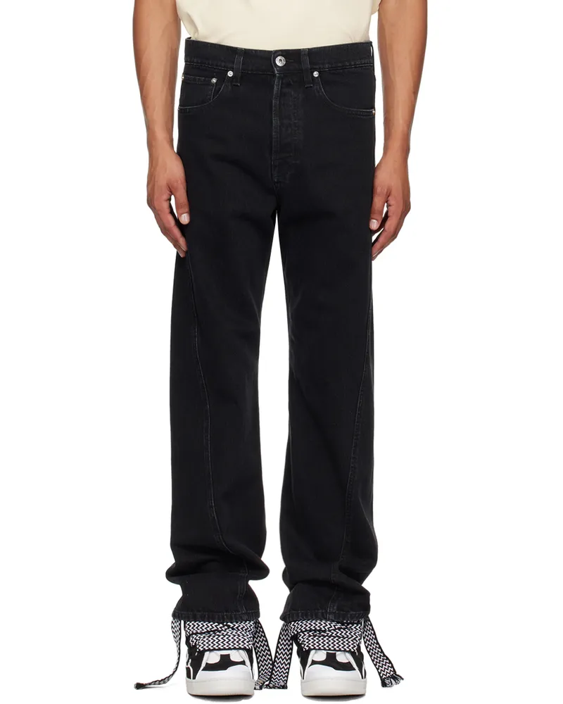 Lanvin Black Twisted Jeans 10