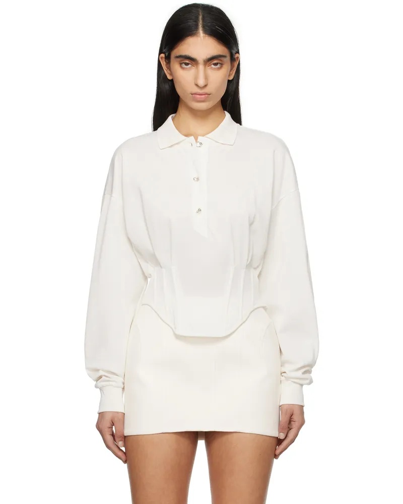 Thierry Mugler White Corseted Polo 1014