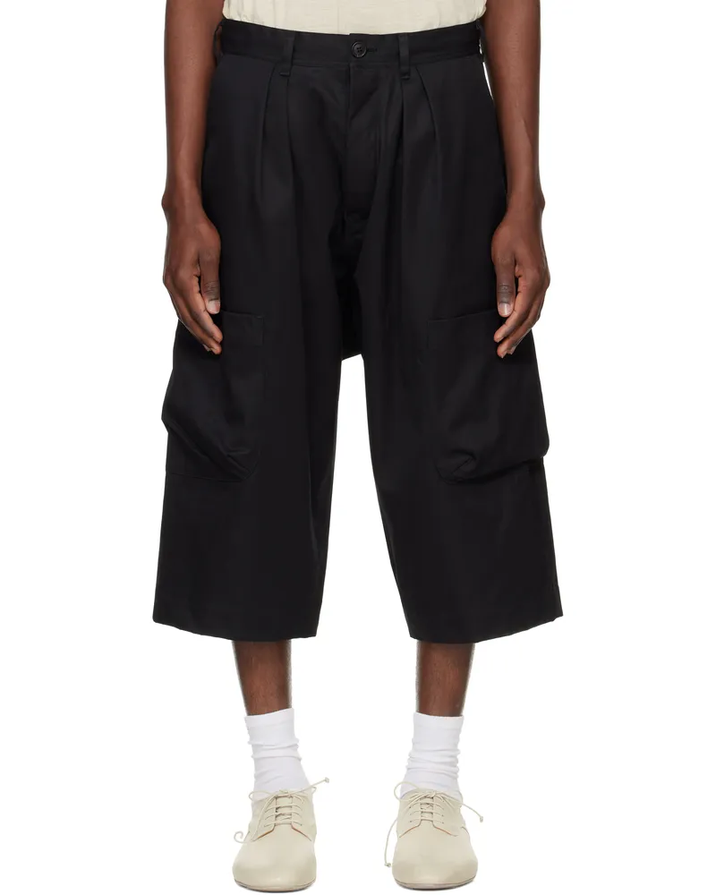 Jan-Jan Van Essche Black O-Project Ventile Gabardine Cargo Pants Black
