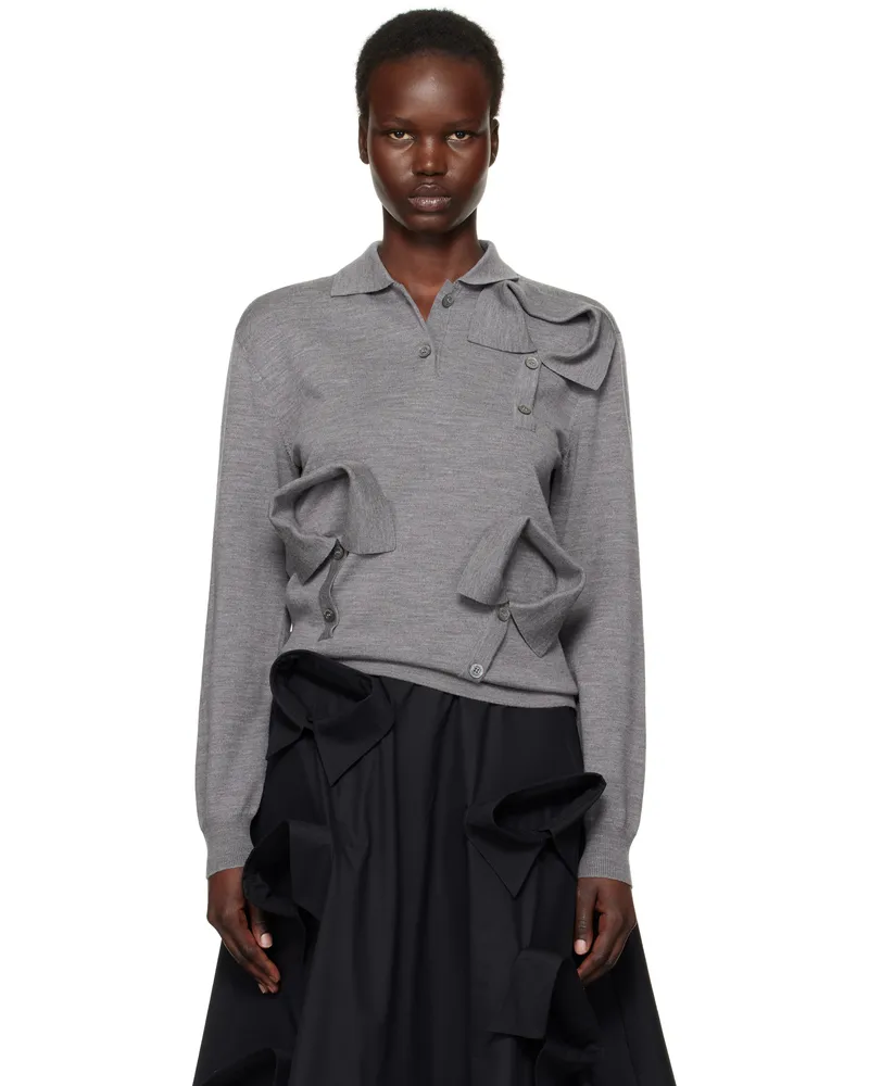 Moschino Gray Multi Collars Polo 0485