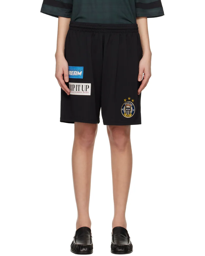 Martine Rose Black Football Shorts Blk