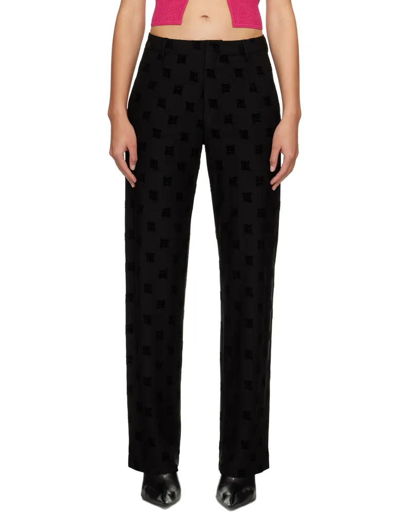 MISBHV SSENSE Exclusive Black Monogram Trousers Black