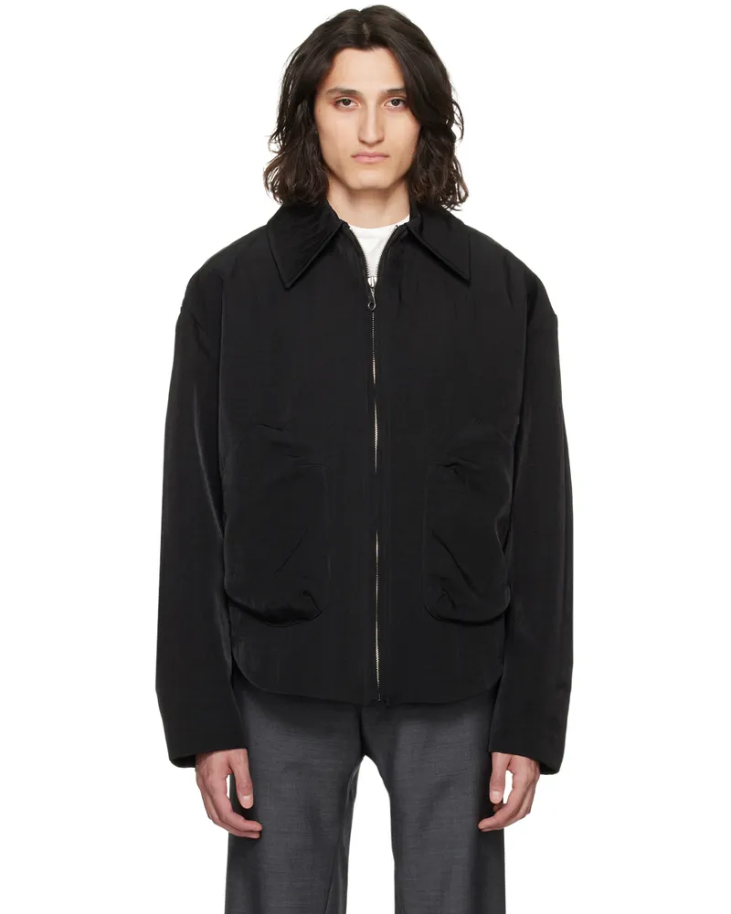 Bianca Saunders Black Larent Bomber Jacket Black
