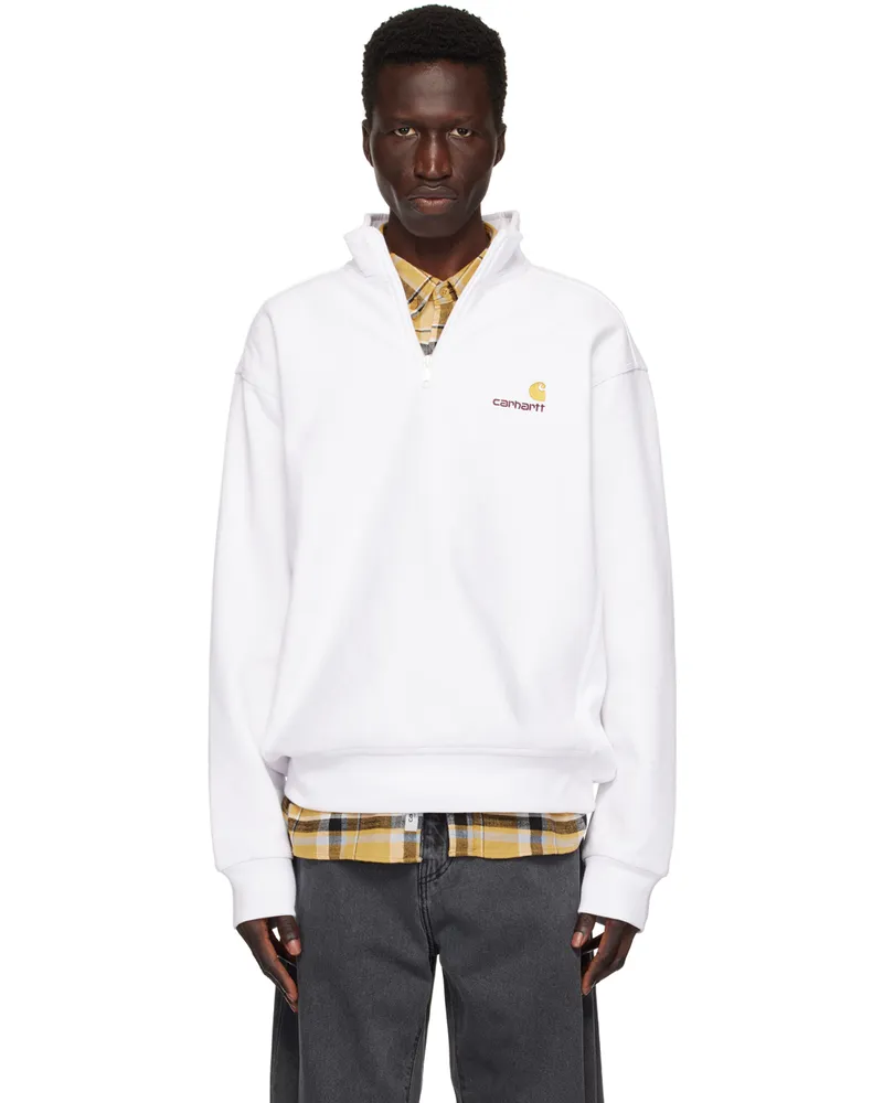 Carhartt WIP White American Script Sweatshirt Xx