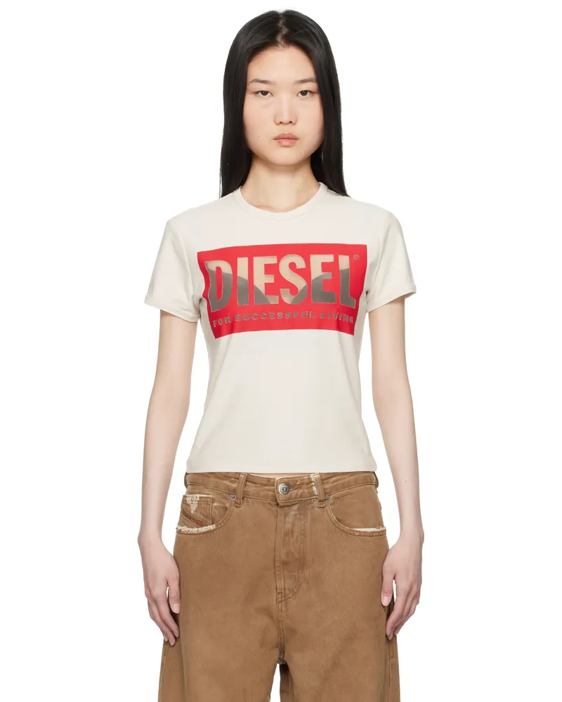 Diesel White T-Malun T-shirt 100