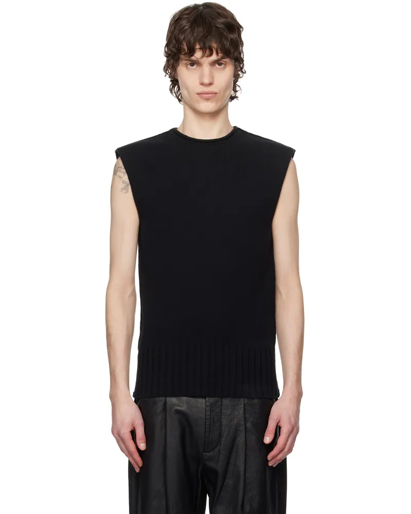 Entire Studios Black Burns Knit Vest Black