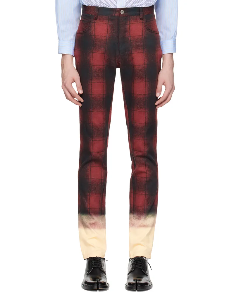 Maison Margiela Black & Red Skinny Jeans 001s