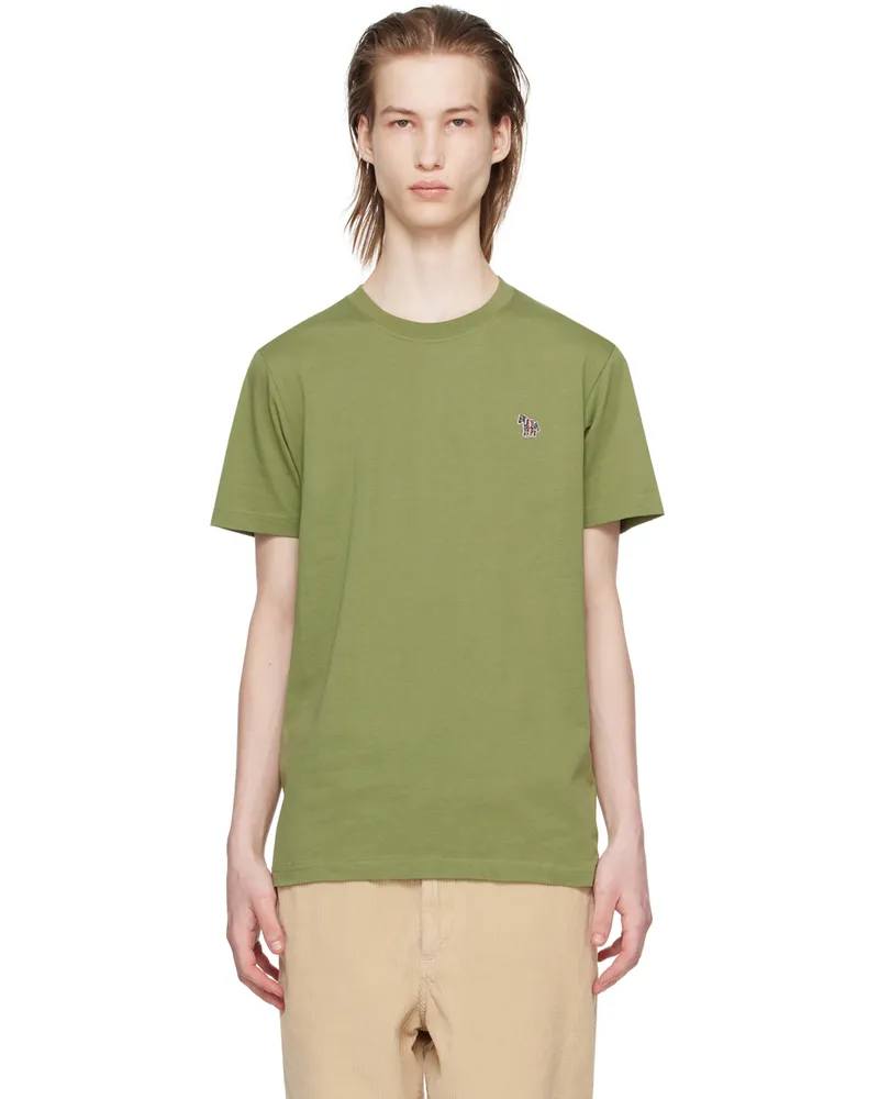 Paul Smith Khaki Zebra T-Shirt 36d