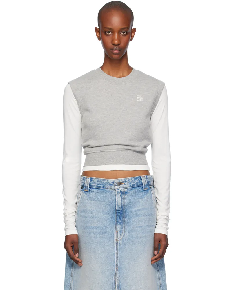ÉTERNE Gray Sleeveless Crewneck Top Heather